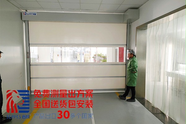 工厂车间出口使用快速卷帘门